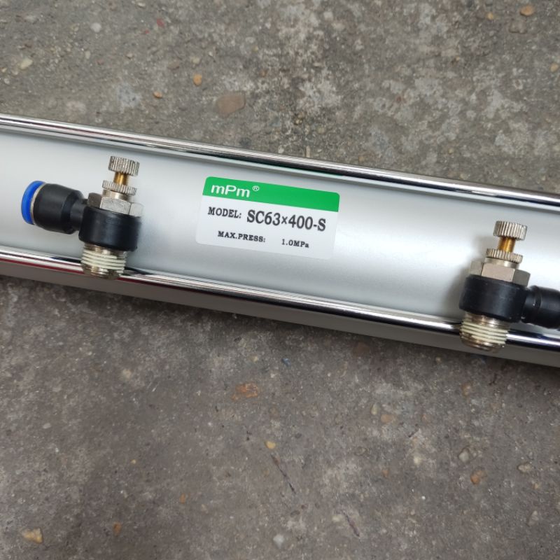 Xi lanh khí nén SC 63*400 loại tốt có van tiết lưu ống 8