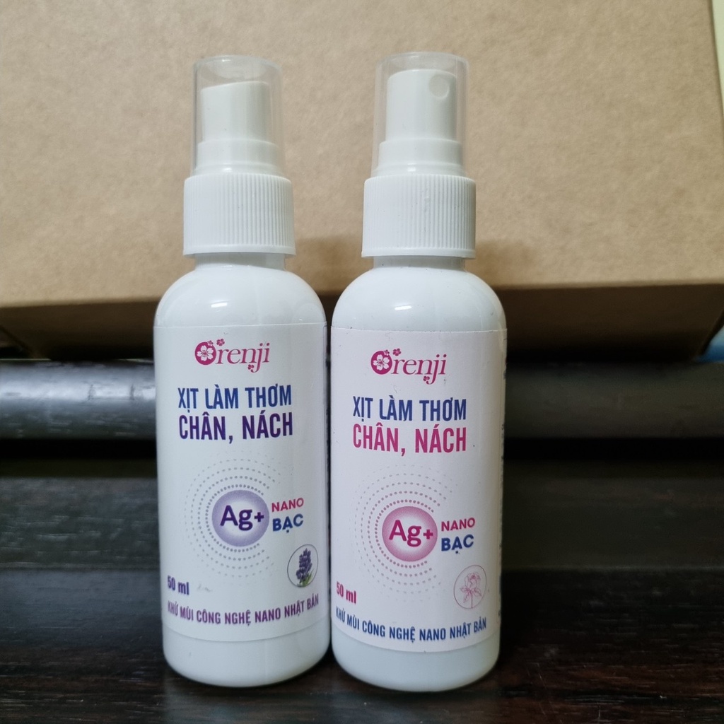 XỊT THƠM CHÂN, NÁCH TINH DẦU LAVENDER/ HOA HỒNG ORENJI 50ML