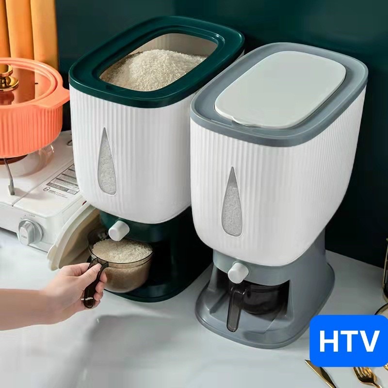 THÙNG GẠO THÔNG MINH MẪU MỚI DUNG TÍCH 10kg SIÊU SANG TIỆN DỤNG