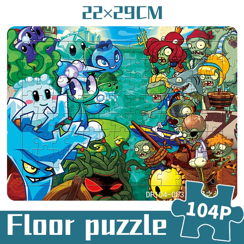 Set đồ chơi 104 mảnh xếp hình Plants vs Zombies