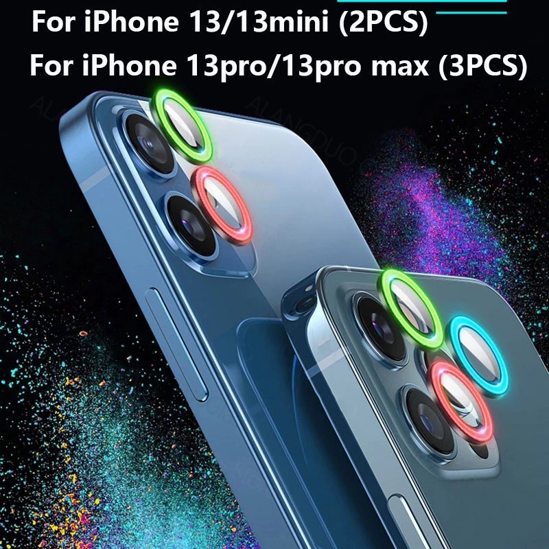 Kính Cường Lực Dạ Quang Bảo Vệ Ống Kính Máy Ảnh Cho iPhone 13 Pro Max / 12 / 12 Pro / 11 Pro Max / 12 Pro Max / 13 / 12 Mini