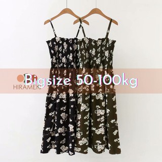 [BIGSIZE] ĐẦM HAI DÂY HOA BIGSIZE 50 - 100KG - D44