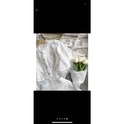 sét dạ phối bèo tiểu thư sang chảnh ( ảnh thật shop chụp) | BigBuy360 - bigbuy360.vn