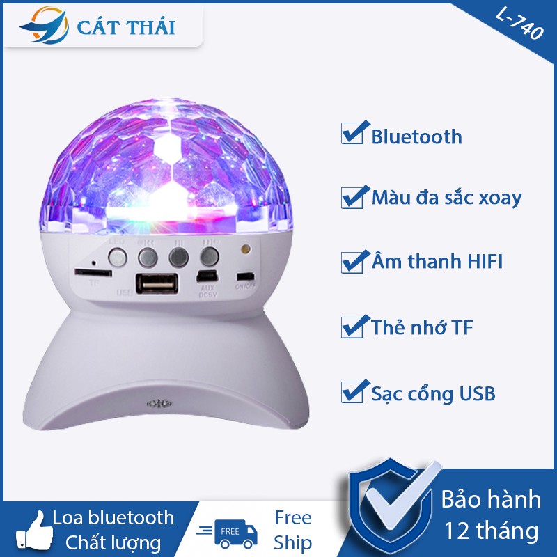 Loa Bluetooth  L740 Kiêm Đèn Vũ Trường - Loa Blutooth Không Dây Có Đèn Mini Dễ Thương Giá Rẻ