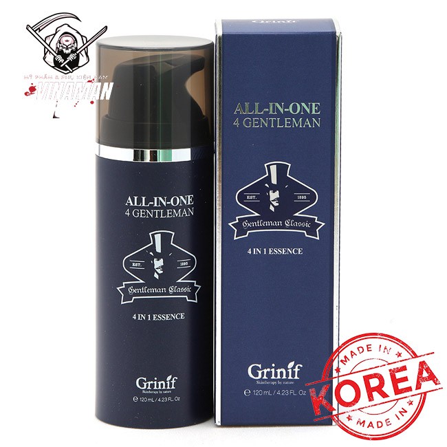 Sữa dưỡng trắng da đa năng 4 trong 1 cho nam giới GRINIF All In One 4 Gentleman 120ml