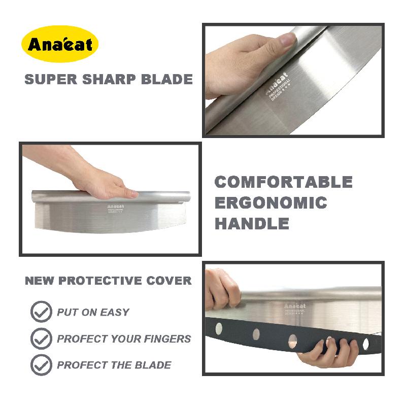Dụng cụ cắt bánh pizza ANAEAT làm từ thép không gỉ sắc bén