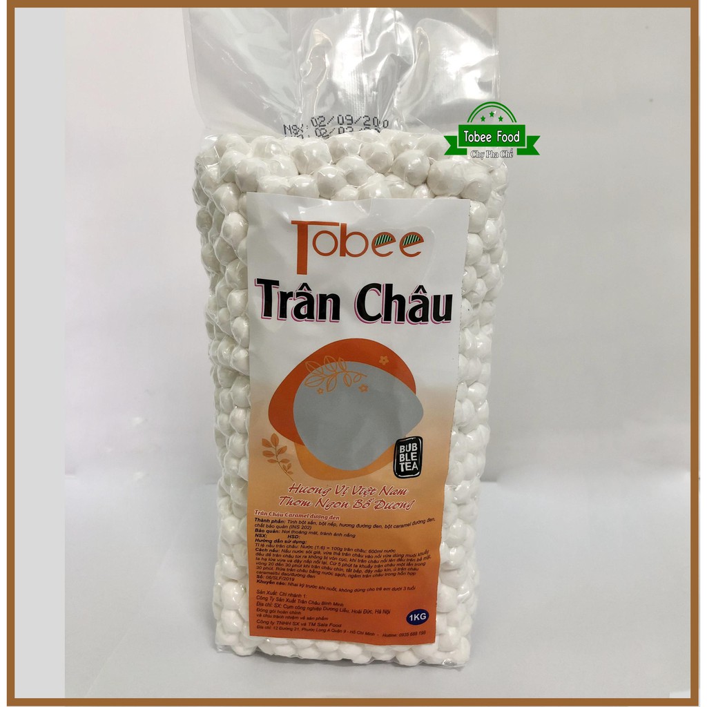 Trân Châu Tobee Trắng (Gói 1kg Tiện Lợi) Giòn Ngon-Nguyên Liệu Trà sữa Tuyệt hảo