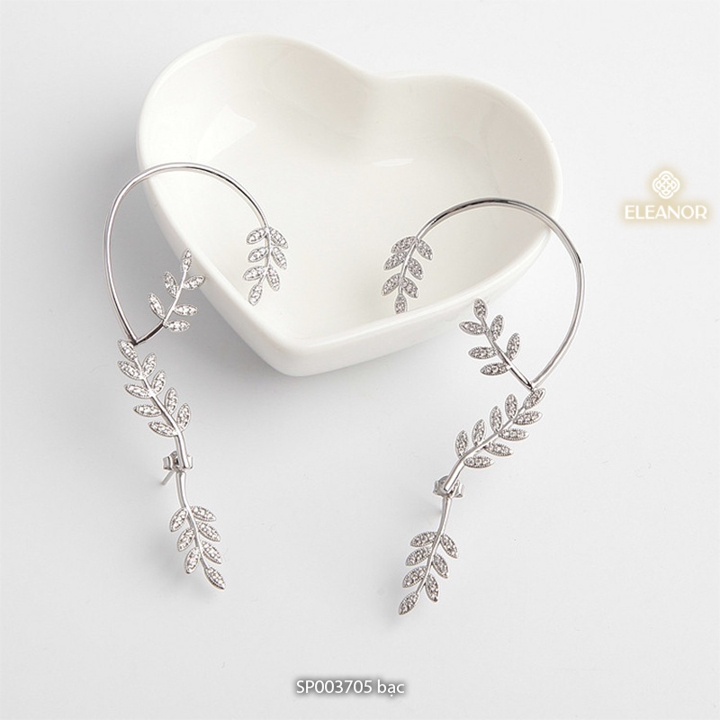 Bông tai nữ gắn vành Eleanor Accessories hình vòng nguyệt quế phụ kiện trang sức sang chảnh 3704 (một chiếc)