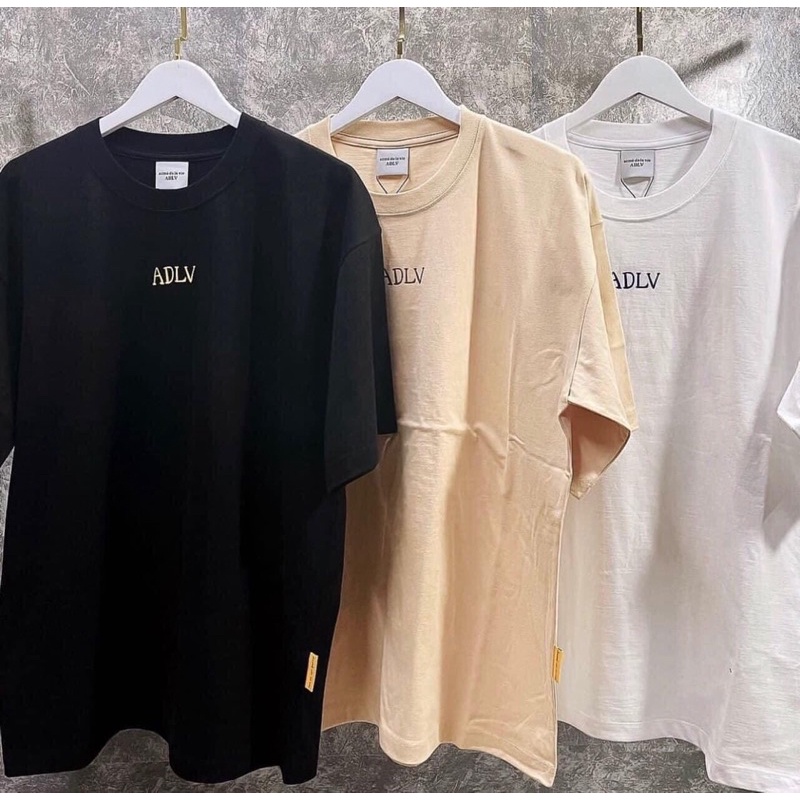 Áo thun cao cấp Hàn Quốc ADLV glossy beige basic đủ màu