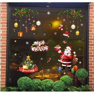 Decal trang trí noel dán kính tĩnh điện - họa tiết phong phú đa dạng - U17