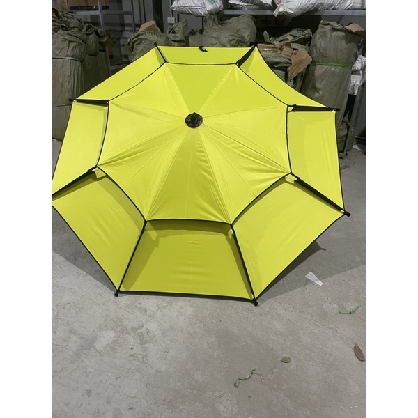 Ô Câu Cá 2 Tầng Màu Vàng Chanh - Vải 2 lớp siêu dày