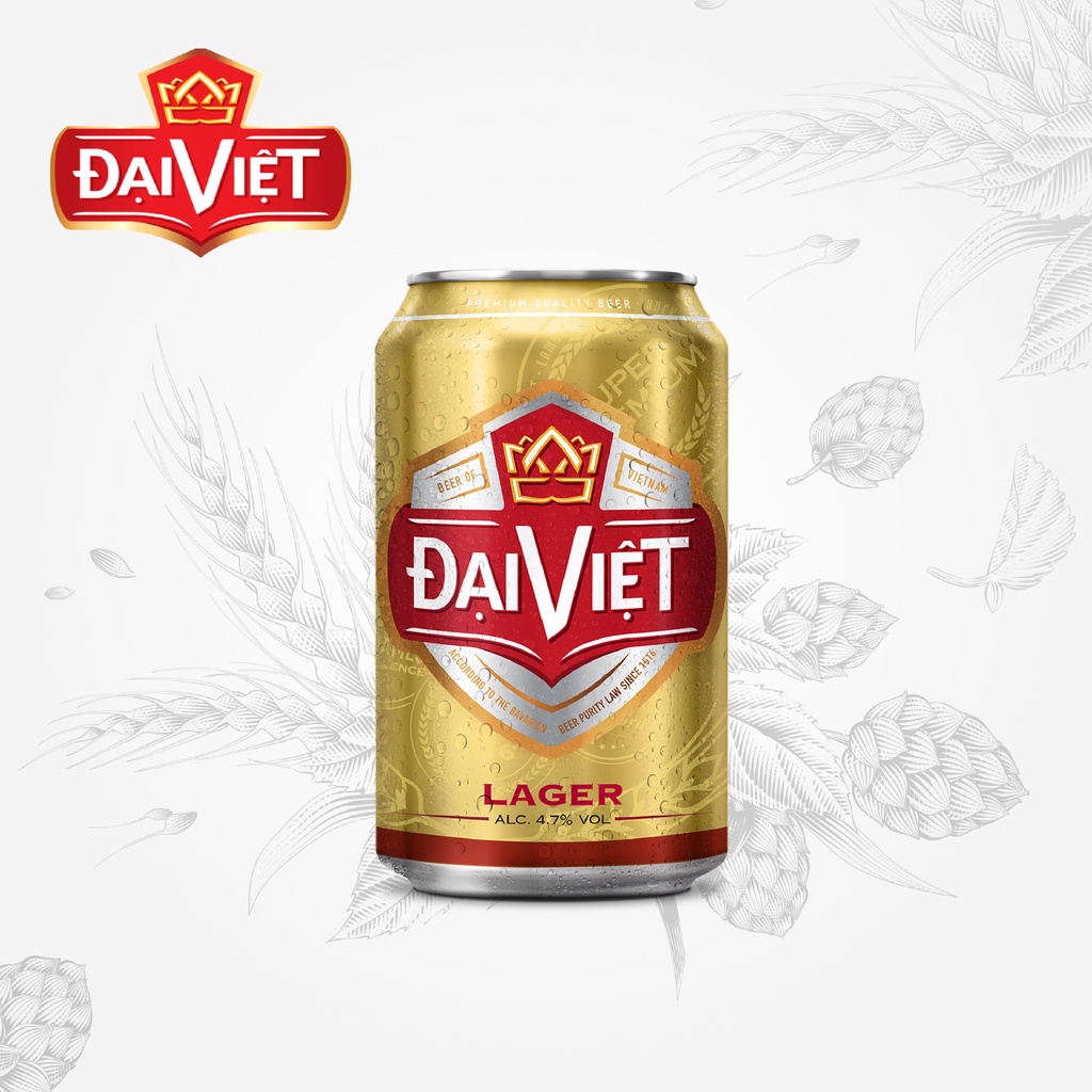 [Lốc] 6 Bia lon Đại Việt Lager 330ml