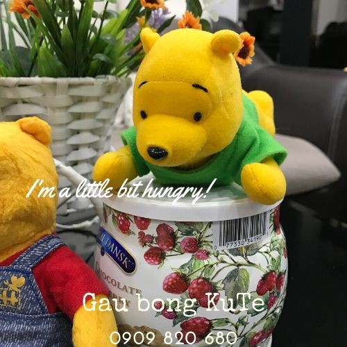 Gấu Bông - Gấu Pooh mini và 2 bé Sóc móc khóa