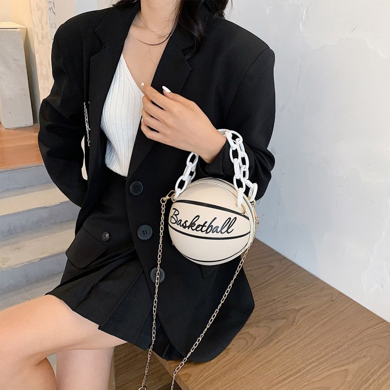 Túi Đeo Chéo Da Pu Hình Quả Bóng Thời Trang Hàn Quốc Cho Nữ
