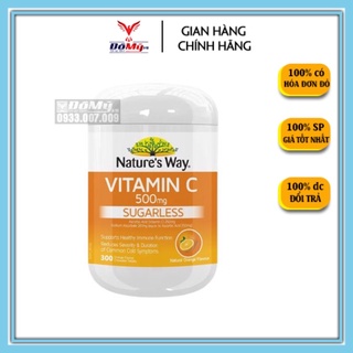 Viên nhai bổ sung vitamin c nature’s way sugarless vitamin c 500mg 300 viên không đường của úc