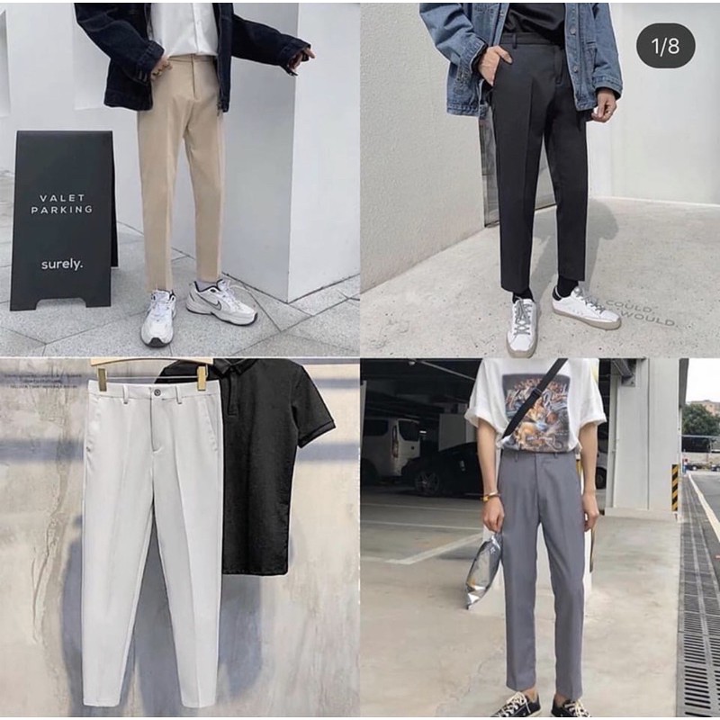 [Hàng cao cấp] Quần Tây Baggy/Quần tây âu nam/ Baggy Pants dáng Hàn Quốc ống côn siêu đẹp form chuẩn 4 màu cực sang | BigBuy360 - bigbuy360.vn