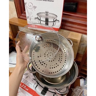 NỒI HẤP INOX 2 TẦNG