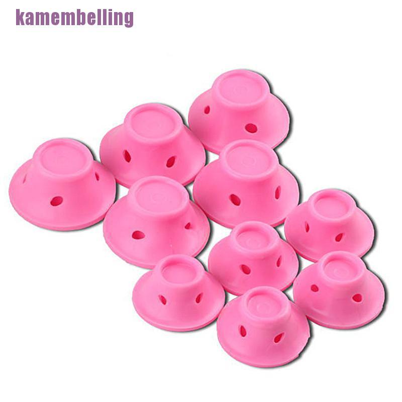 Set 10 Lô Cuốn Tóc Bằng Silicon Mềm DIY Dành Cho Nữ