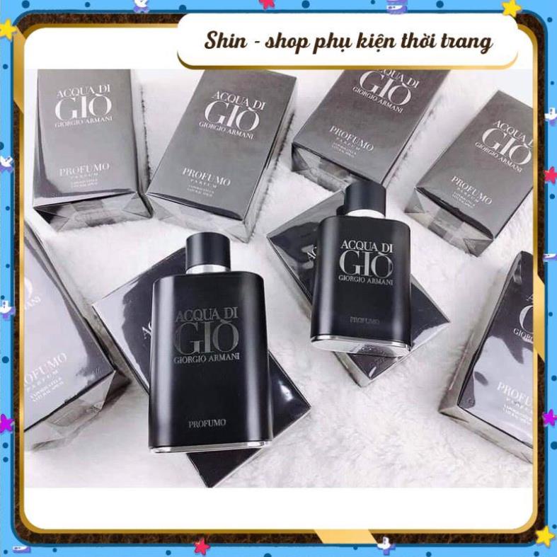 Nước hoa nam dầu thơm nam tính Giò Đen Aqua Di Gio Profumo 100ml lưu hương lâu mạnh mẽ cuốn hút - Shin Shop