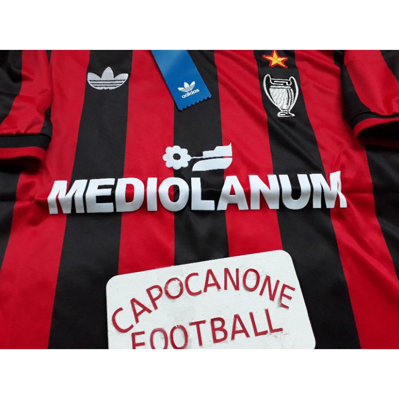 Áo Thun Jersey Ac Milan Retro 1990 1991 1992 90 91 Mediolanum