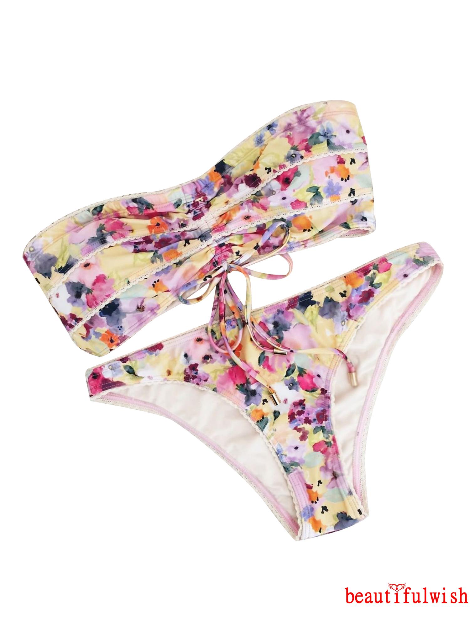 Set Đồ Tắm In Họa Tiết Hoa Quyến Rũ Dành Cho Nữ | BigBuy360 - bigbuy360.vn