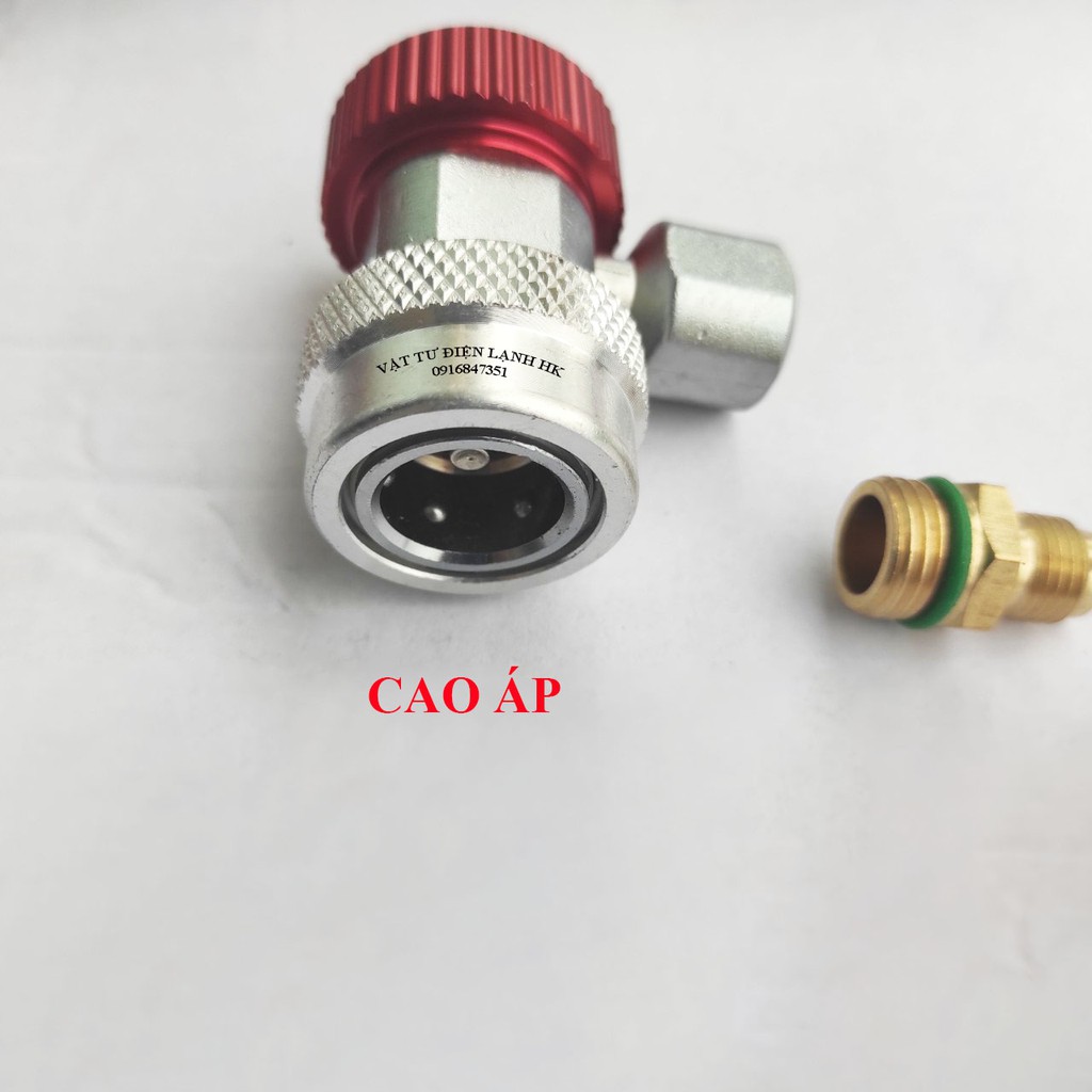 Van nạp gas oto có đầu nối nhanh R134a Cao áp - Hạ áp (chọn đúng loại khi đặt hàng)  Valve ga 134 o to