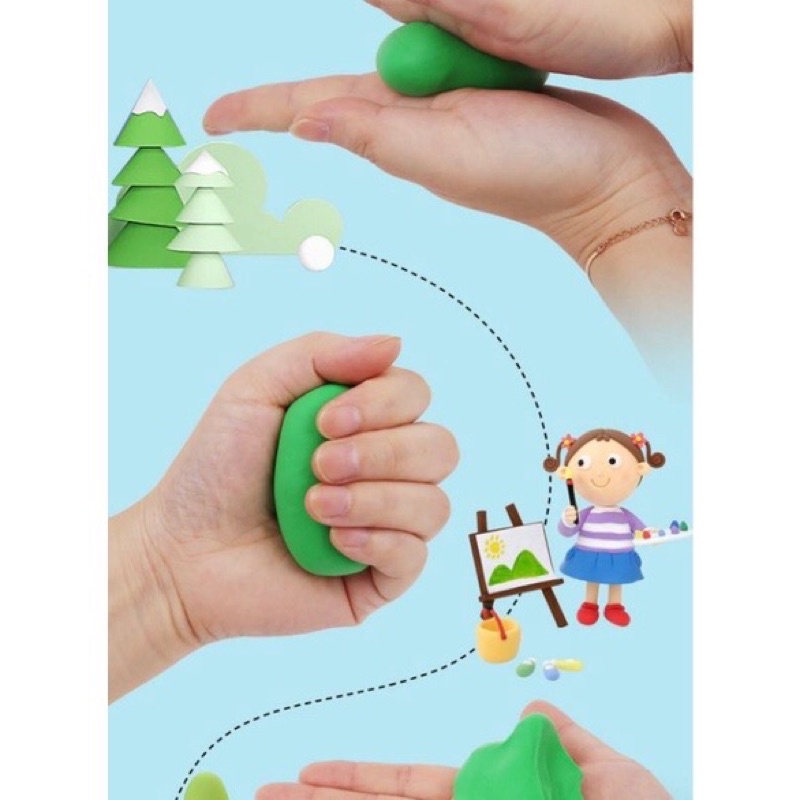 Bộ đồ chơi đắt nặn 36 màu kèm 60 khuôn + hộp đựng