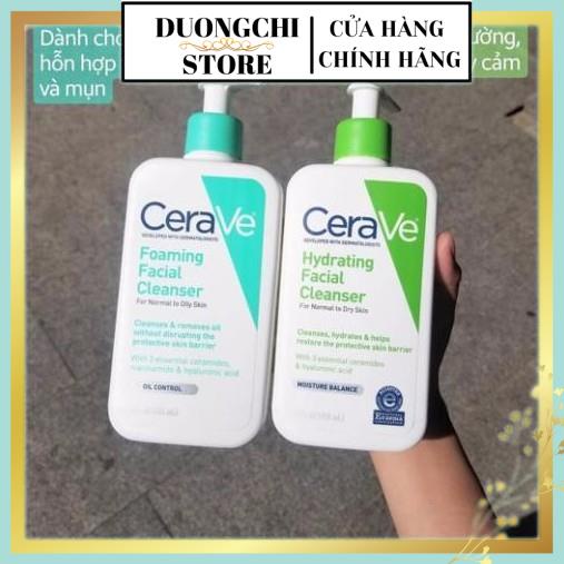 Sữa Rửa Mặt Cho Da Dầu và Da Khô CeraVe Foaming and Hydrating Facial Cleaner 355ml duongchi.store | BigBuy360 - bigbuy360.vn