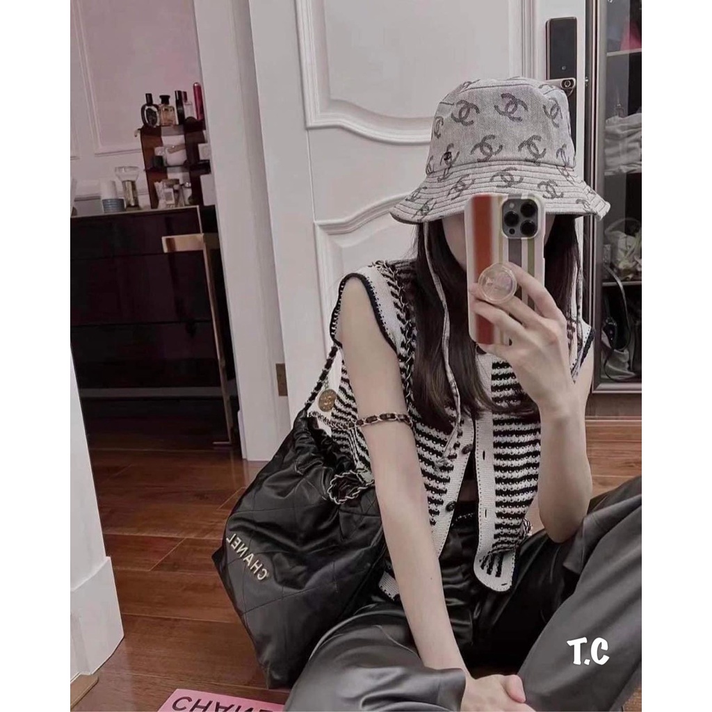 Nón Mũ Bucket dây cột sẵn 2 màu siêu xinh