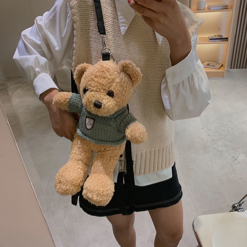 Ba Lô Lông Nhung. Balo Đi Học Hình Gấu Bông Dễ Thương Cho Bé Gái