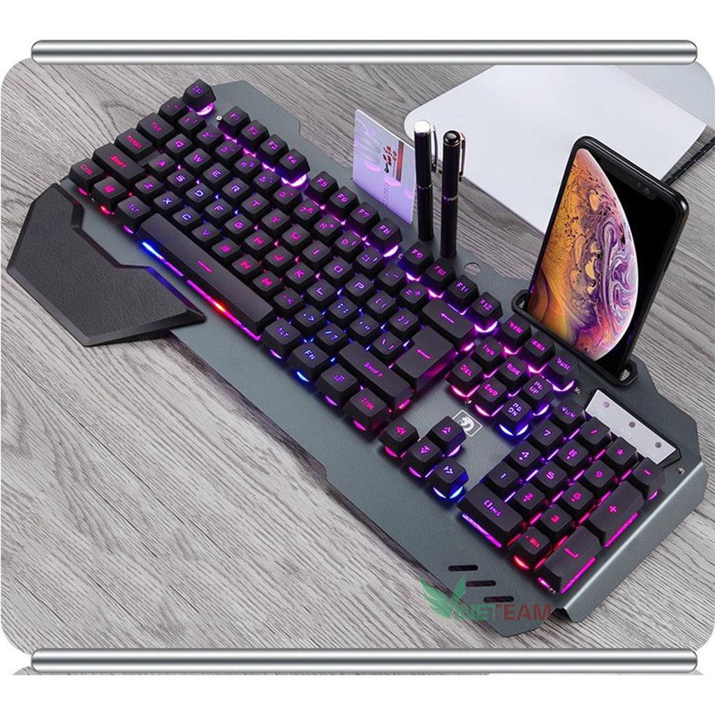 Bàn Phím Gaming K618 Super Pro New 2020 Led Đổi Màu 10 Chế Độ Led Khác Nhau Ngang Phím Cơ -dc4029