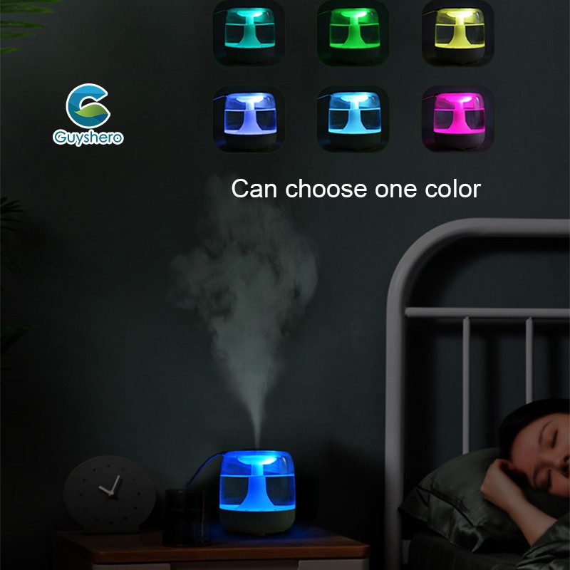 humidifier máy phun sương, phun sương tạo ẩm, cầu vồng ánh sáng ban đêm đèn night light 7 led loại nấm