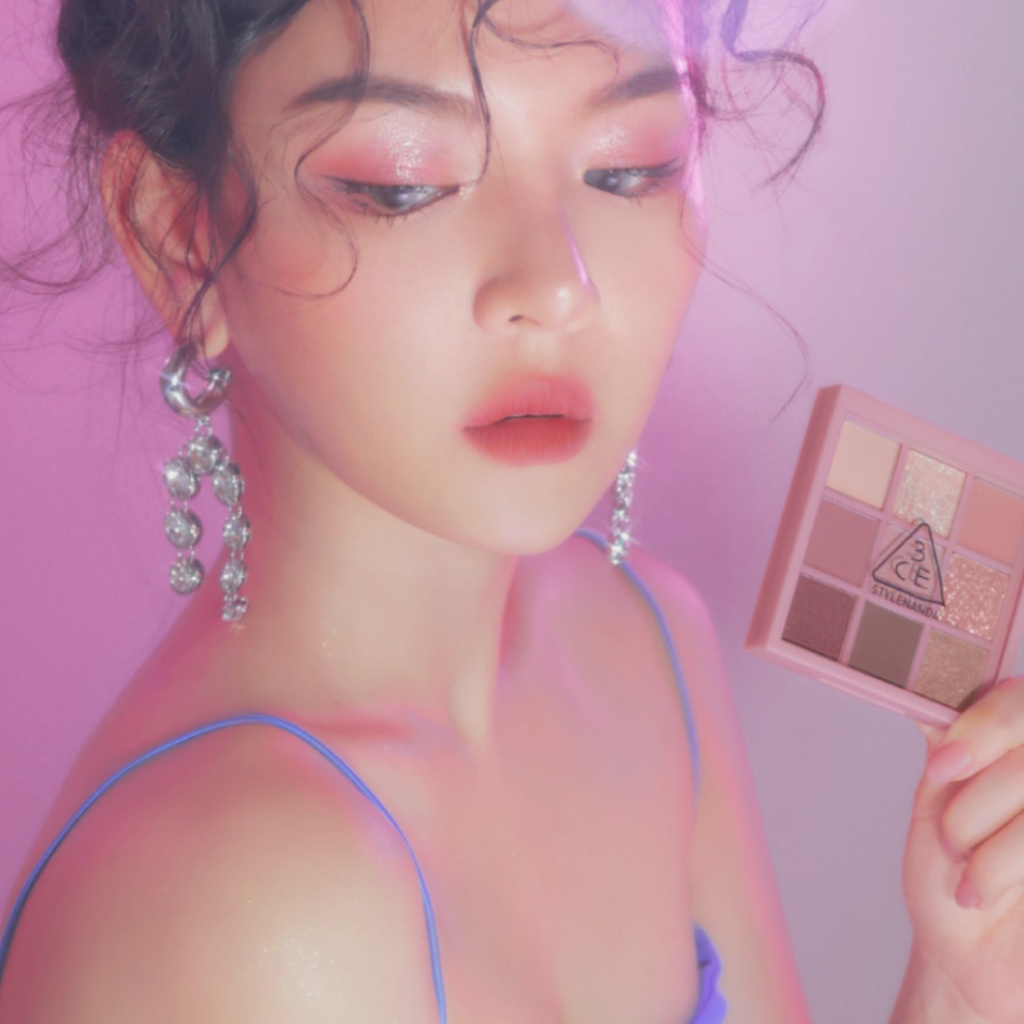 Bảng phấn mắt 9 ô 3CE phiên bản  3CE MULTI EYE COLOR PALETTE #AUTO FOCUS - Hồng hoa cà 8.5G