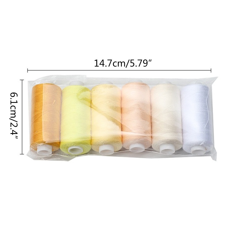 Set 6 Cuộn Chỉ Dùng Cho Máy Thêu Thủ Công Tại Nhà