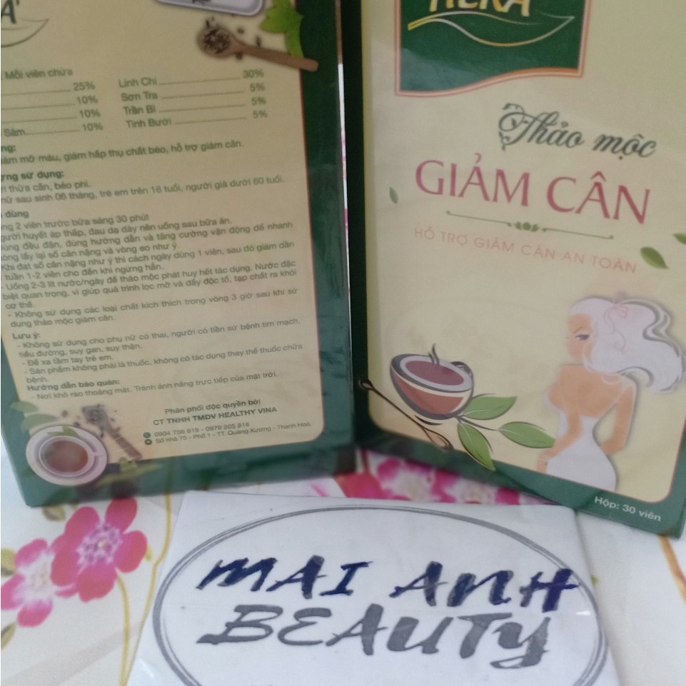 Trà Giảm cân Hera Plus hộp 30 viên + thước dây ,kèm phiếu bảo hành hàng chính hãng | BigBuy360 - bigbuy360.vn