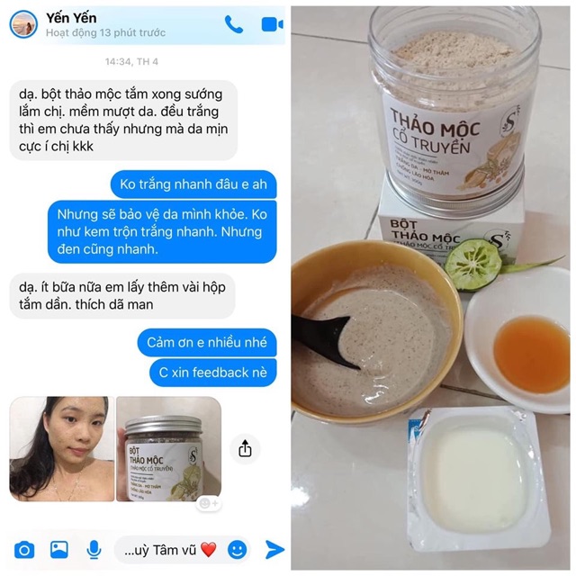 Bột thảo mộc cổ truyền tẩy da chết, sáng da, mờ thâm SAM NATURAL