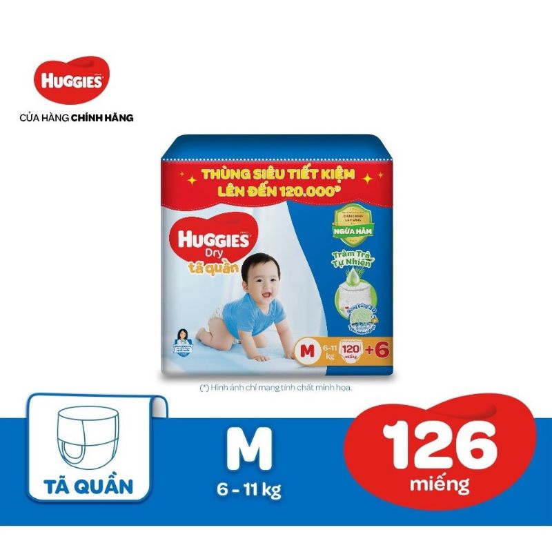 Tã quần Huggies skin care tràm trà mega jumbo M106/L104/xl88/XXL80