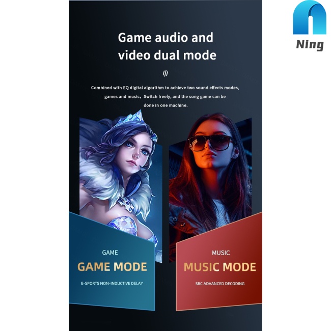 Tai Nghe Nhét Tai Không Dây Chơi Game Ning X9 Tws Mini Giảm Tiếng Ồn Kèm Hộp Sạc Tiện Dụng