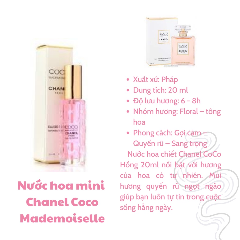 Nước hoa chiết mini dạng xịt 20ml