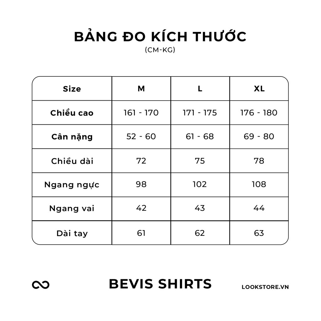 Áo sơ mi đũi dài tay LOOK BEVIS SHIRT | BigBuy360 - bigbuy360.vn