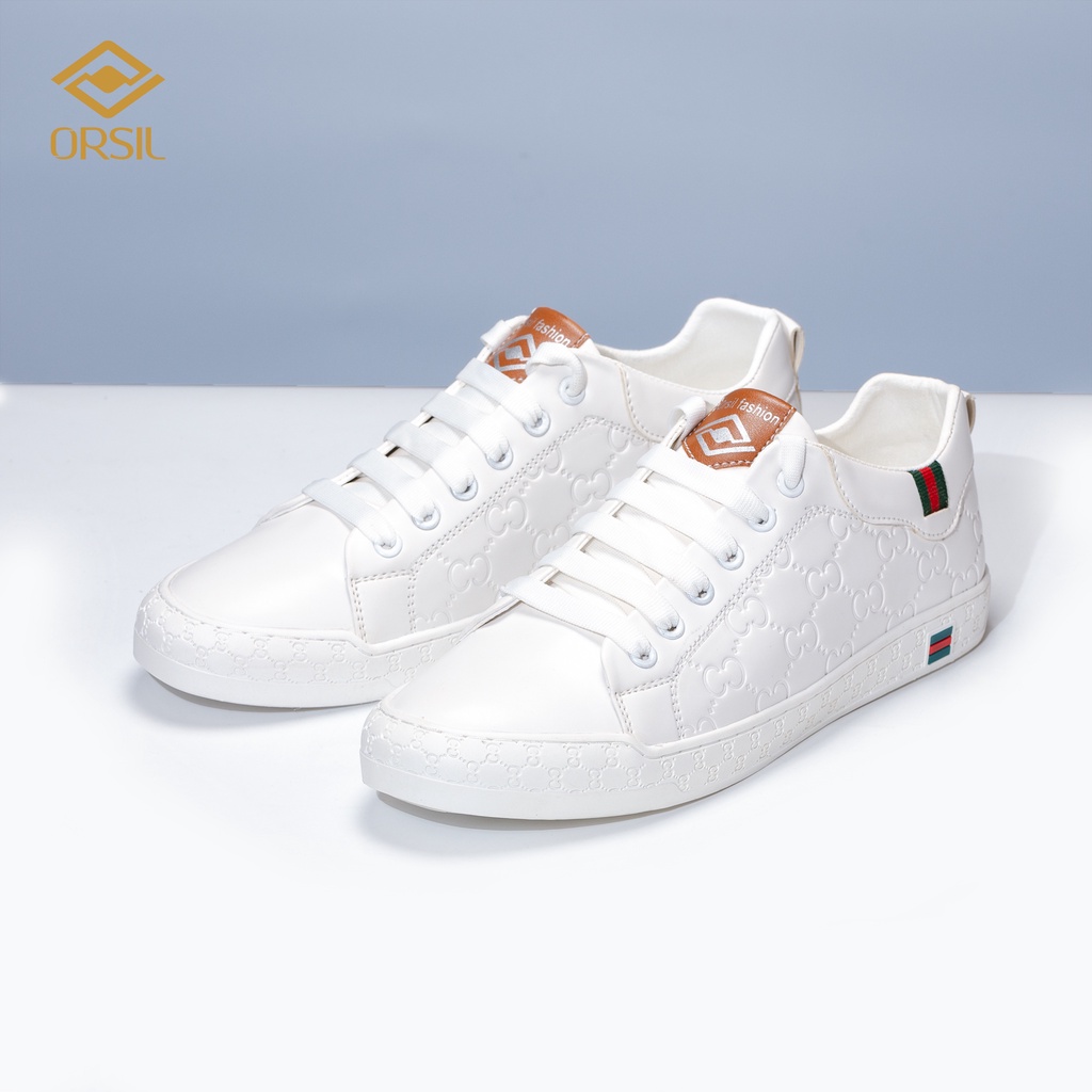 Giày sneaker nam trắng thể thao nam ORSIL cao cấp mã G-H02 2 màu