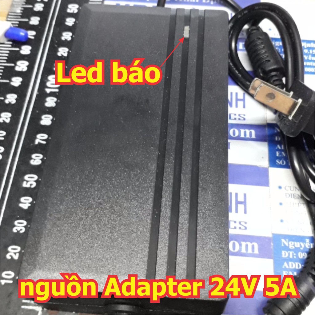 nguồn adapter 24V 5A , cổng 5.5*2.1mm, có led báo kde5456