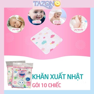 Khăn sữa cho bé vải xô mềm mại set 10 cái