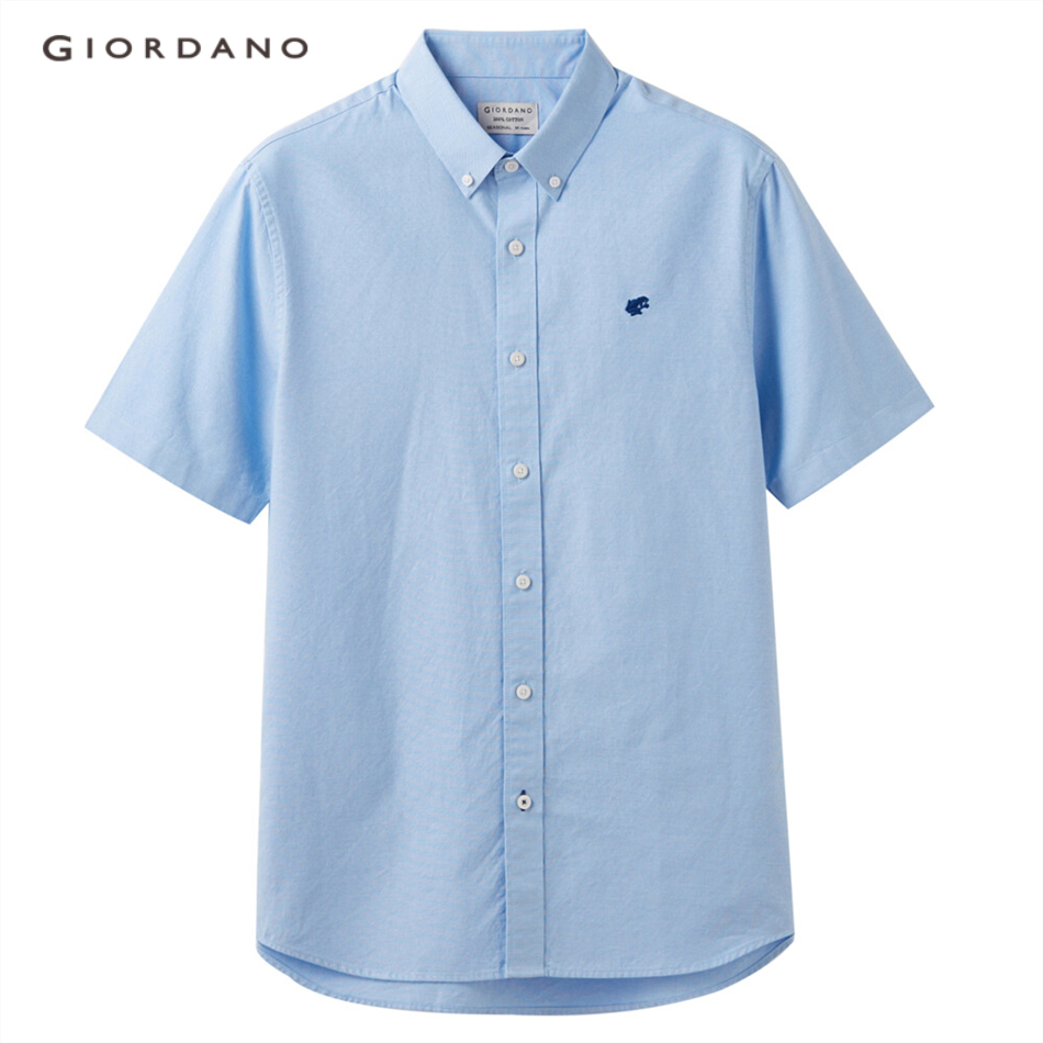 Áo Sơ Mi Nam Giordano 01041487 Dáng Ôm Vải Oxford Thêu | BigBuy360 - bigbuy360.vn