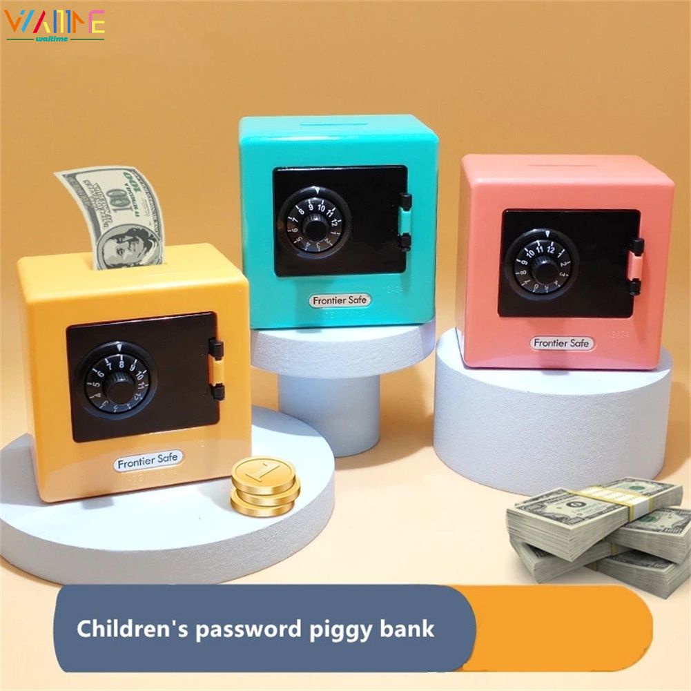 Con Heo Đất ATM Ngân Hàng Retro Xoay Mật Khẩu Hộp Tiền Tiền Mặt Đồng Xu Tiết Kiệm Hộp ATM An Toàn Hộp Tự Động Tiền Gửi Tiền Giấy Sinh Nhật Trẻ Em quà Tặng waitime