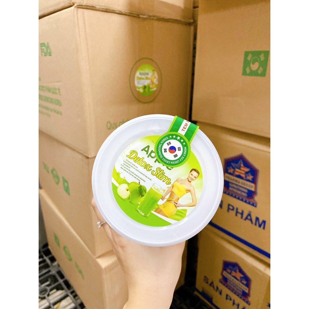 Sữa giảm cân Apple Detox Slim  detox cơ thể đào thải mỡ thừa  sáng đẹp da vóc dáng thon gọn hộp 400gr