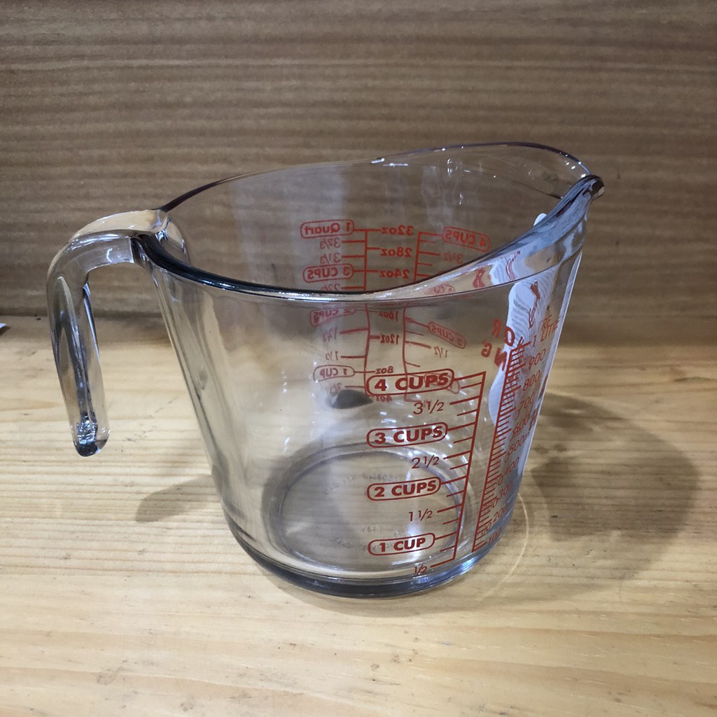 Ca Đong Lường Chất Lỏng Dung Tích 1000 ml, Thủy Tinh Cường Lực Chịu Nhiệt, Anchor USA