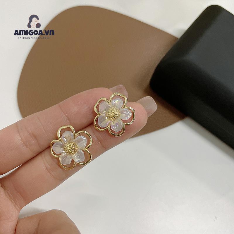 ✨✨Hoa tai chốt bạc 925 hình bông hoa xinh xắn cho nữ