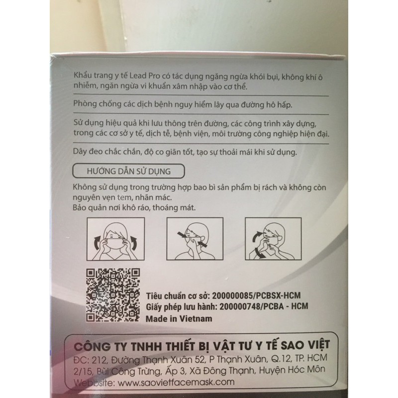 Khẩu Trang y tế 4 Lớp Sao Việt - Lead Pro | BigBuy360 - bigbuy360.vn