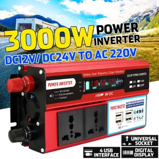 Bộ chuyển đổi nguồn điện 12v/24/li 220v 500w 3000w chuyên dụng cho xe hơi